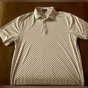 Rafter C, Western polo shirt, L, blue, black & white, Excellent condition.